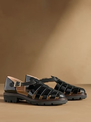Russell & Bromley Black Sorrento Chunky Fisherman Sandals - Image 2 of 7