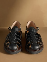 Russell & Bromley Black Sorrento Chunky Fisherman Sandals - Image 3 of 7