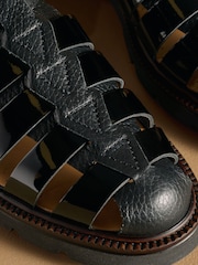 Russell & Bromley Black Sorrento Chunky Fisherman Sandals - Image 4 of 7