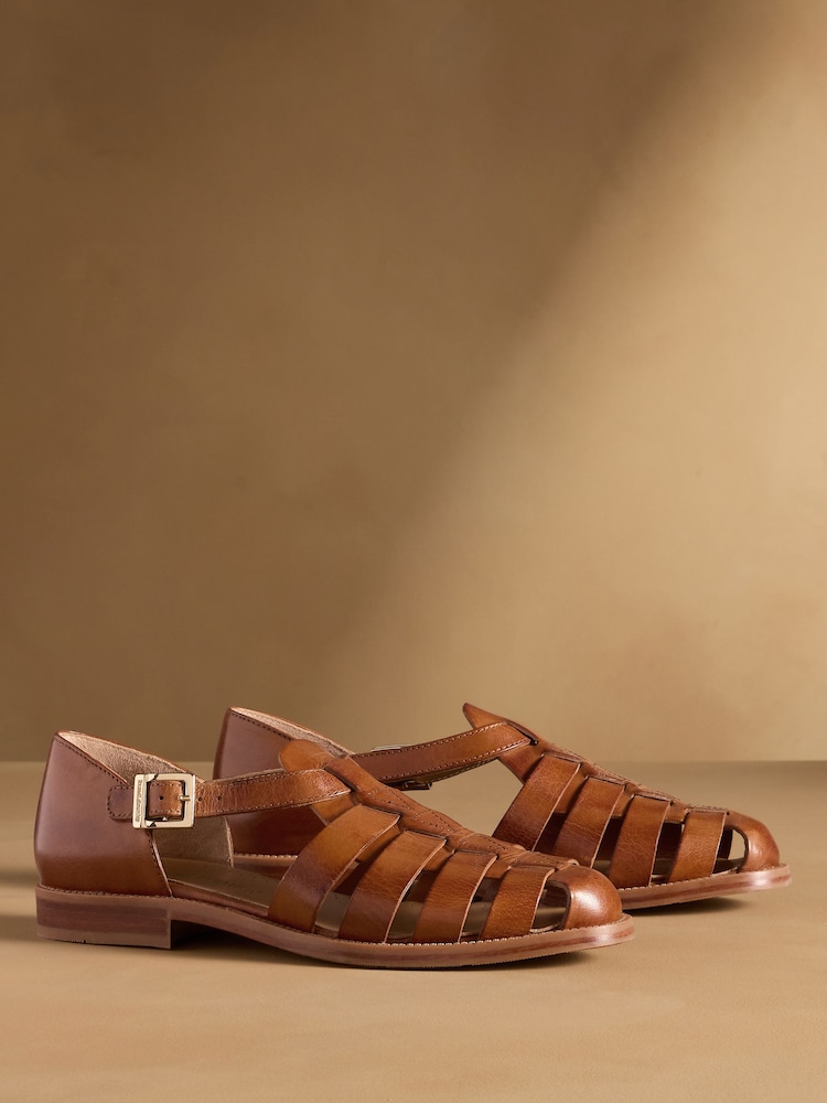 Russell & Bromley Tan Brown Siracuse Fisherman Sandals - Image 1 of 7