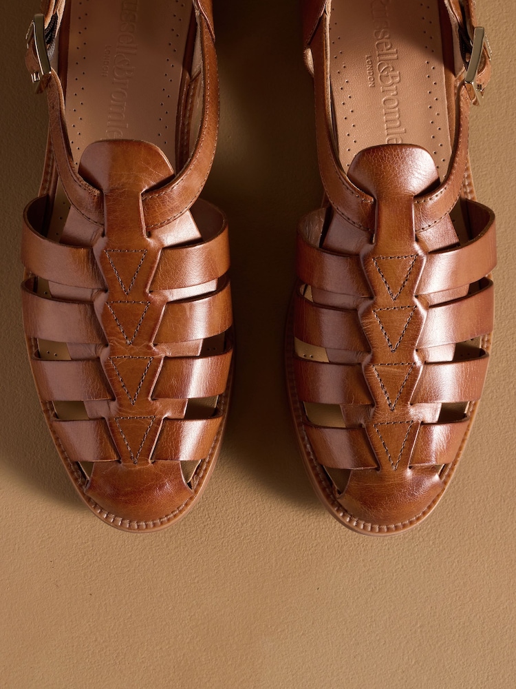 Russell & Bromley Tan Brown Siracuse Fisherman Sandals - Image 7 of 7