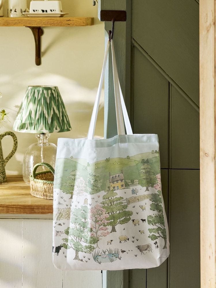 Sophie Allport White Spring Cottage Tote Bag - Image 1 of 3