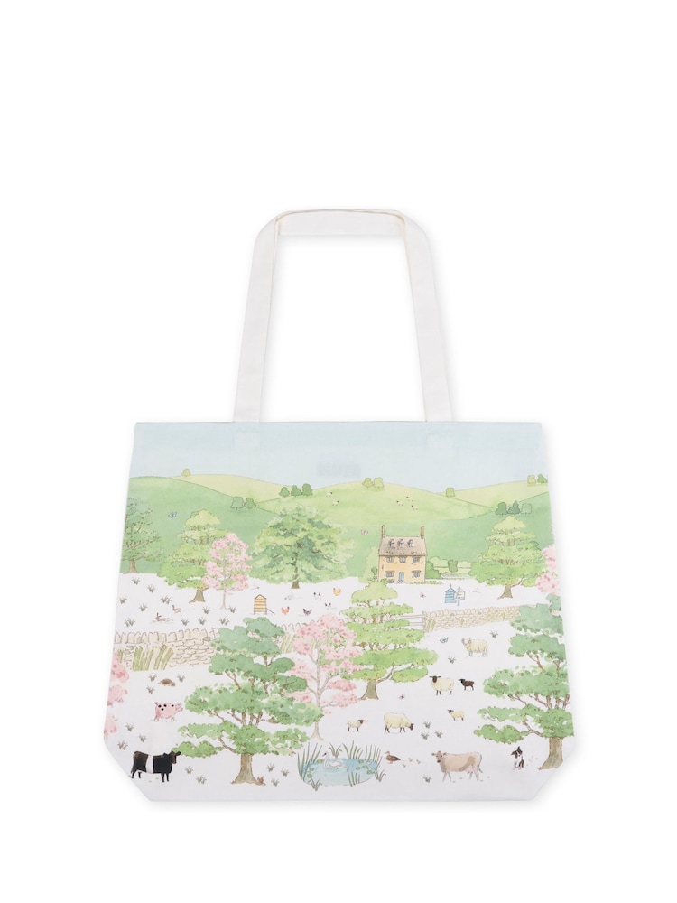 Sophie Allport White Spring Cottage Tote Bag - Image 3 of 3