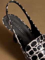 monochrome - Mocassins à talon slingback Russell & Bromley Totter - Image 10 de 12