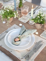 Sophie Allport Set of 2 Neutral Stone Hare Fabric Placemats - Image 1 of 2
