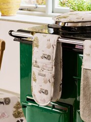 Sophie Allport Neutral Stone Farm Friends Double Oven Gloves - Image 1 of 3