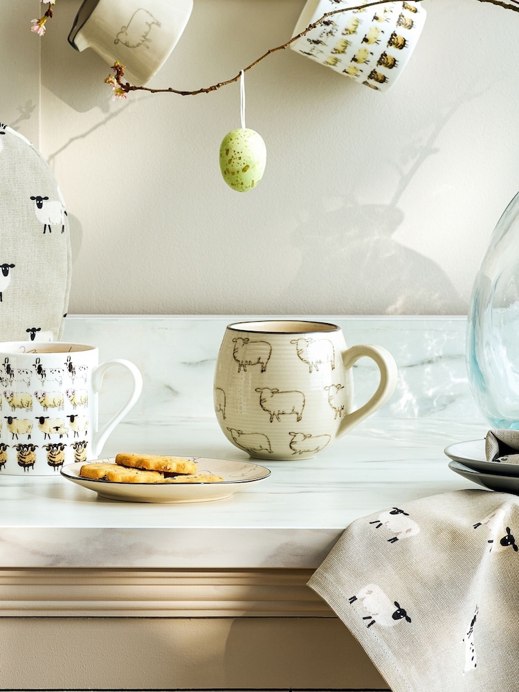 Sophie Allport Grey Sheep Stoneware Mug - Image 1 of 2 Sophie Allport Grey Sheep Stoneware Mug - Image 1 of 2