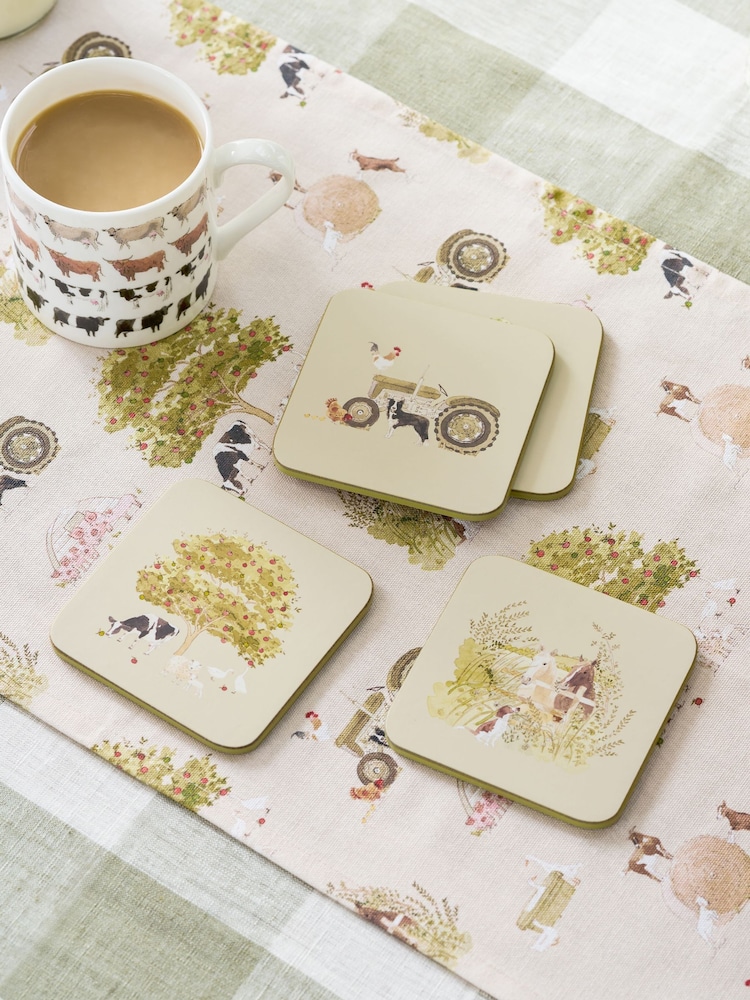 Sophie Allport Set of 4 Farm Friends Coasters - Image 1 sur 3