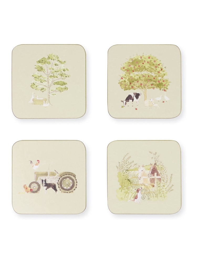 Sophie Allport Set of 4 Farm Friends Coasters - Image 3 sur 3