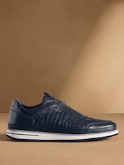 Russell & Bromley Navy Blue San Giusto Oxford Laceless Sneakers - Image 2 of 7