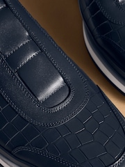 Russell & Bromley Navy Blue San Giusto Oxford Laceless Sneakers - Image 4 of 7