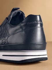 Russell & Bromley Navy Blue San Giusto Oxford Laceless Sneakers - Image 6 of 7