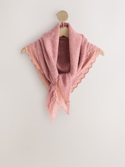 B by Ted Baker Rosa spetstriangelhalsduk - Bild 1 av 8