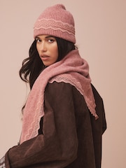 B by Ted Baker Rosa spetstriangelhalsduk - Bild 4 av 8