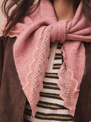 B by Ted Baker Rosa spetstriangelhalsduk - Bild 5 av 8