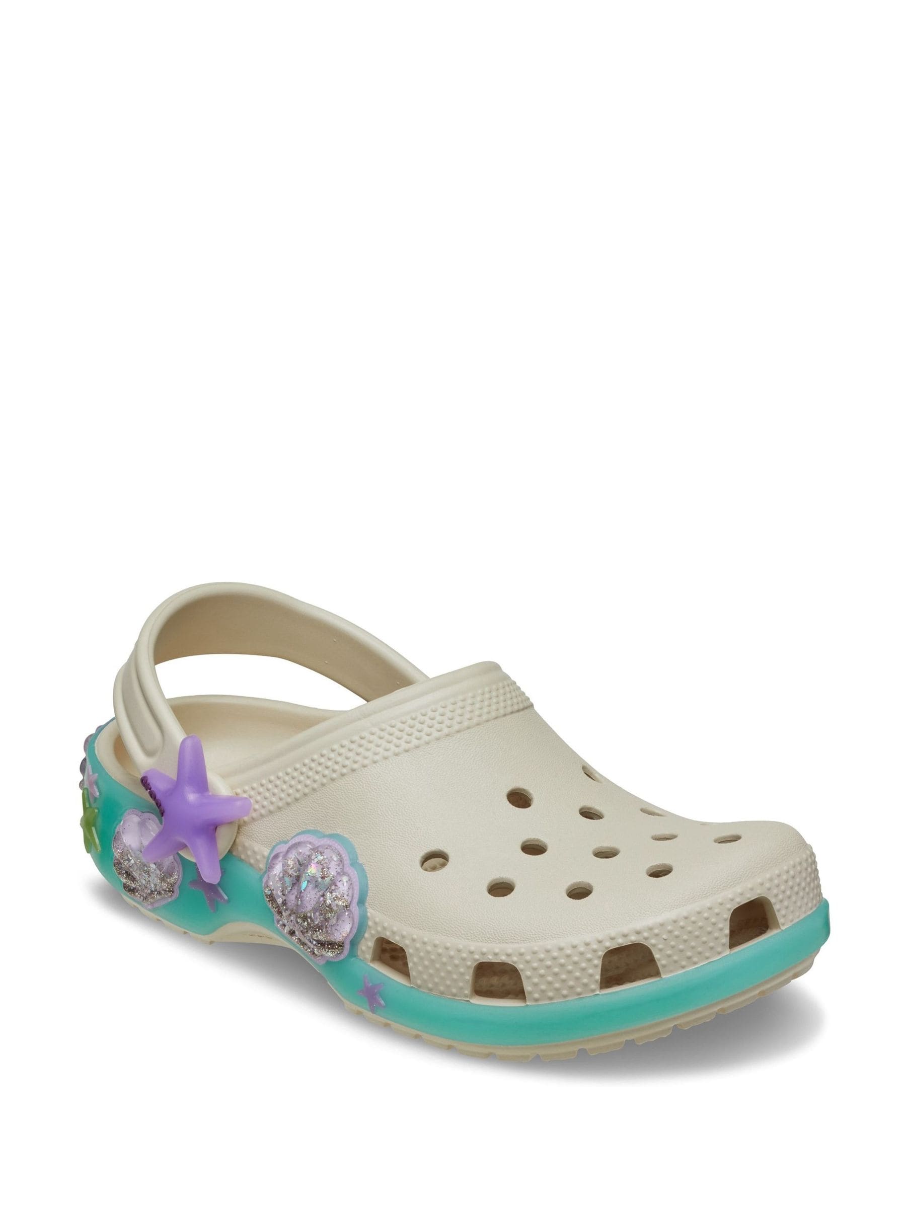 Crocs Women's Cream Classic Sea Sparkle Clogs - Image 1