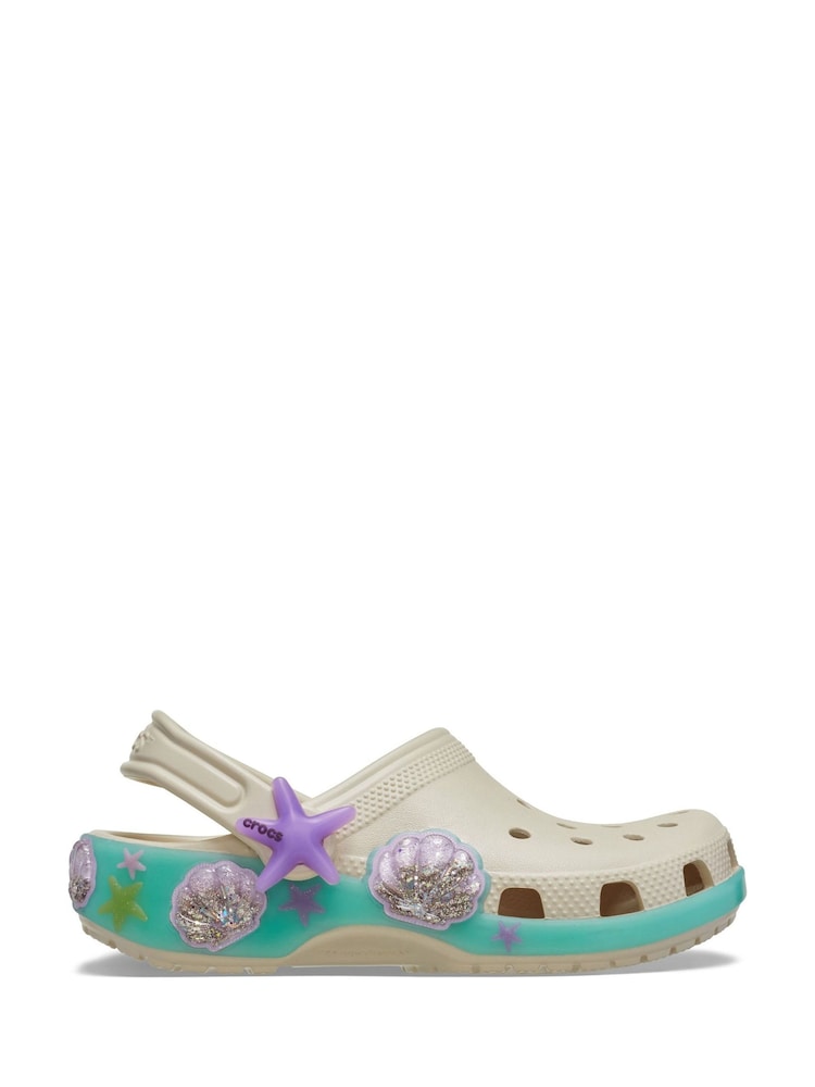 Crocs Cream Classic Sea Sparkle Clogs - Image 2 of 6