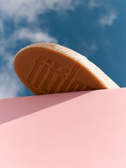 FitFlop White Lulu Lux Graphic Weave Slides - Image 3 of 7