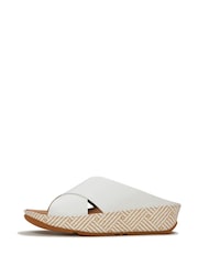 FitFlop White Lulu Lux Graphic Weave Slides - Image 4 of 7