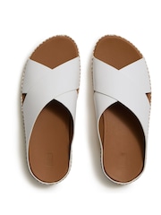 FitFlop White Lulu Lux Graphic Weave Slides - Image 6 of 7