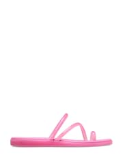 Crocs Pink Miami Jely Toe Loop Sandals - Image 2 of 6