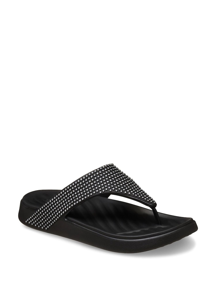 Crocs Black Getaway Triangle Flip Flop Sandals - Image 2 of 6