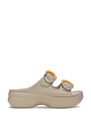 Crocs Brown Saturday Platform Buckle Clogs - Image 1 of 6
