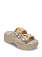 Crocs Brown Saturday Platform Buckle Clogs - Image 2 of 6