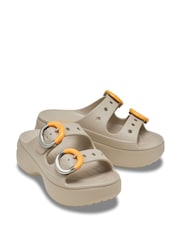 Crocs Brown Saturday Platform Buckle Clogs - Image 3 of 6