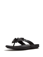 FitFlop Black Gracie Flower Flip-Flop Sandals - Image 1 of 4