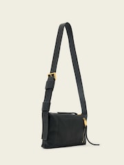 AllSaints Black Alba Zip Cross-Body Bag - Image 1 of 4