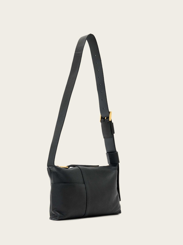 AllSaints Black Alba Zip Cross-Body Bag - Image 2 of 4