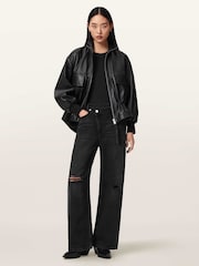 AllSaints Black Aki Crossover Jeans - Image 2 of 7