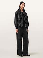 AllSaints Black Aki Crossover Jeans - Image 5 of 7