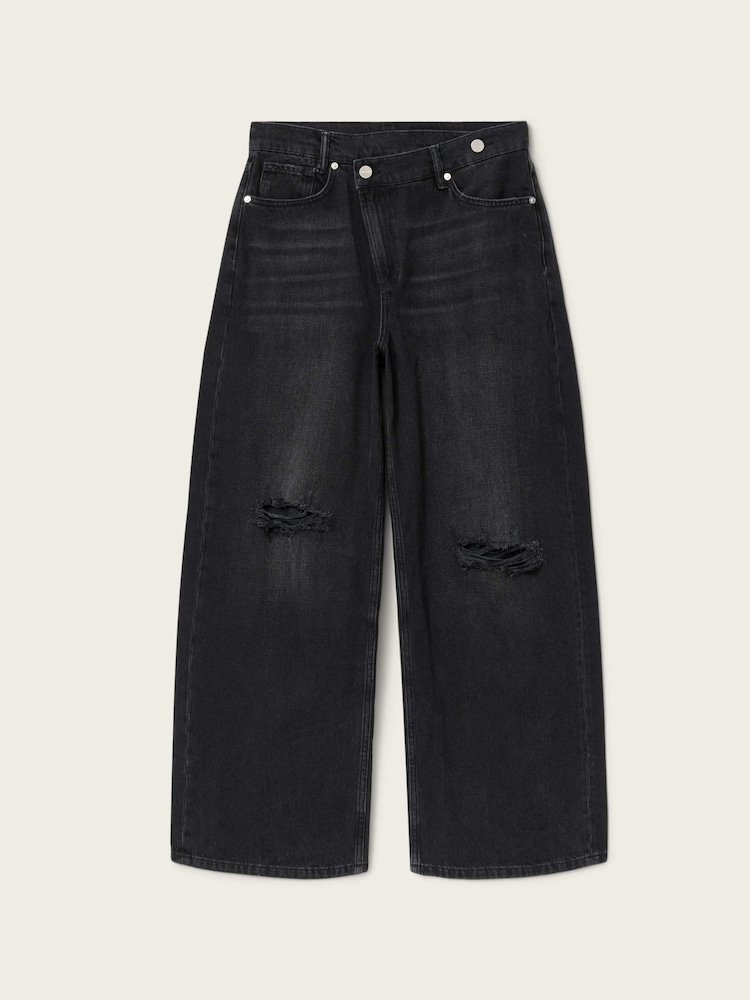 AllSaints Black Aki Crossover Jeans - Image 7 of 7