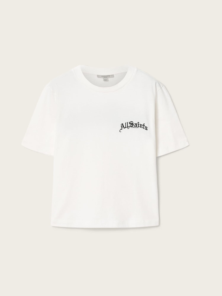AllSaints White Descent Lisa T-Shirt - Image 6 of 6