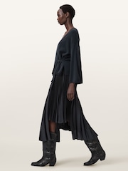 AllSaints Blue Lucille Dress - Image 6 of 7