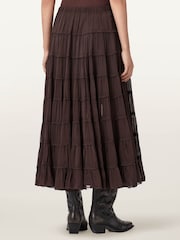 AllSaints Brown Eva Skirt - Image 4 of 7