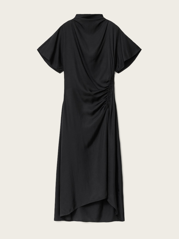 AllSaints Black Rosie Silk Dress - Image 5 of 5