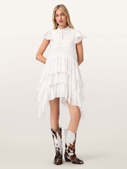 Белый - Платье мини с короткими рукавами Allsaints Cavarly - Изображение 1 5