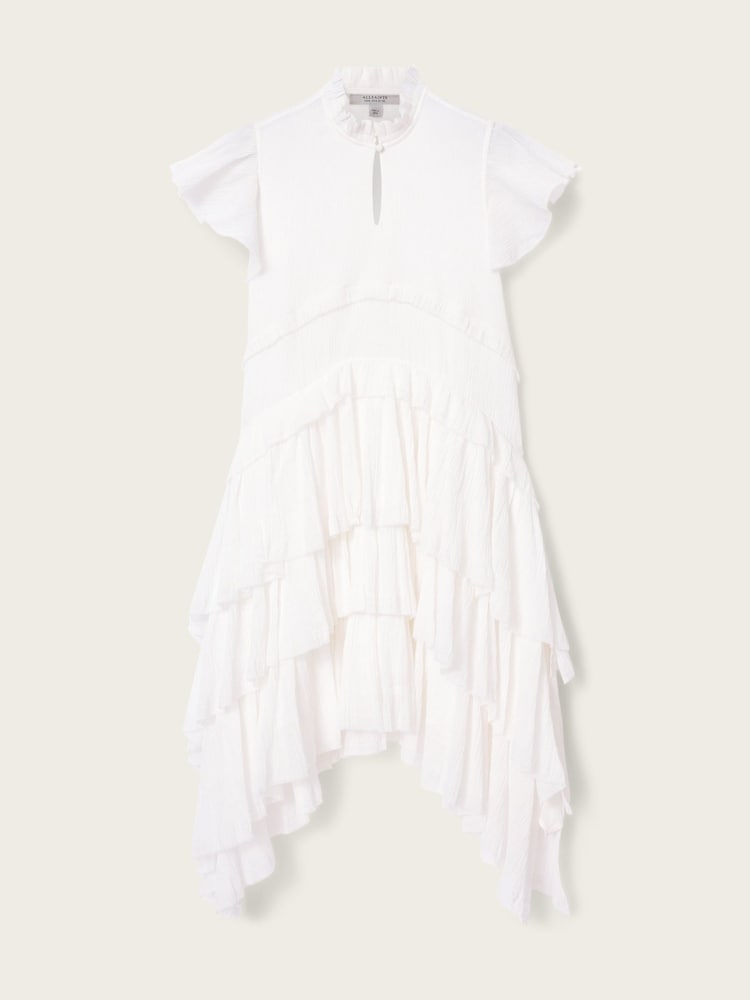 Белый - Платье мини с короткими рукавами Allsaints Cavarly - Изображение 5 5