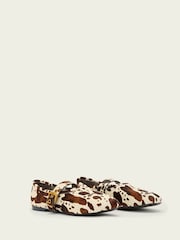 AllSaints Brown Sabine Cow Shoes - Image 1 of 4
