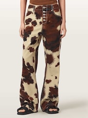 AllSaints Brown Taya Jeans - Image 1 of 6