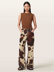 AllSaints Brown Taya Jeans - Image 2 of 6