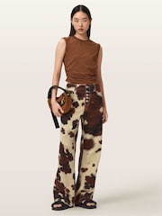 AllSaints Brown Taya Jeans - Image 5 of 6