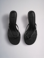 The Set Toe Thong Heel Sandals Black - Image 2 of 5