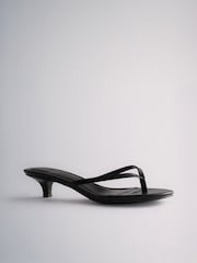 The Set Toe Thong Heel Sandals Black - Image 4 of 5