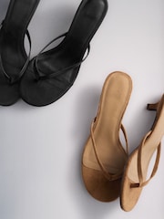 The Set Toe Thong Heel Sandals Black - Image 5 of 5