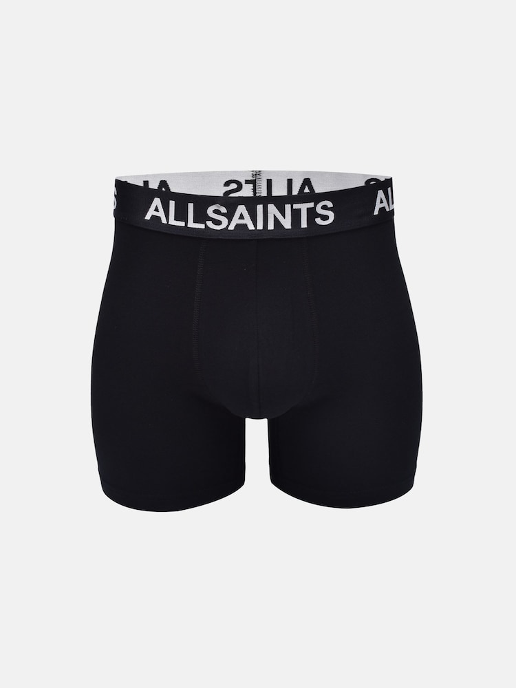 AllSaints Black Boxer Briefs With Contour Pouch 3 Pack - Image 2 of 5