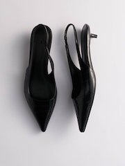 The Set Kitten Heel Slingback Shoes Black - Image 4 of 6